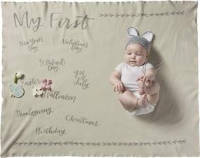 img 2 attached to 📸 Primitives by Kathy My First Baby Milestone Blanket - 42 x 36-Inches: Capture Precious Moments