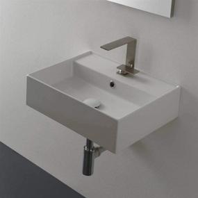 img 3 attached to Scarabeo 5111 Single Hole Bathroom Sink, White, 1 Size