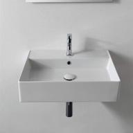 scarabeo 5111 single hole bathroom sink, white, 1 size logo