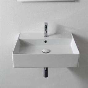 img 4 attached to Scarabeo 5111 Single Hole Bathroom Sink, White, 1 Size