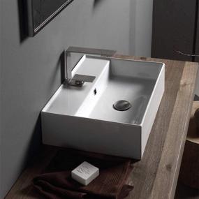 img 2 attached to Scarabeo 5111 Single Hole Bathroom Sink, White, 1 Size