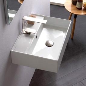 img 1 attached to Scarabeo 5111 Single Hole Bathroom Sink, White, 1 Size