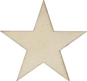 img 3 attached to 🌟 50 Small .75 inch Size Wood Stars 3/4 inch: Versatile and Decorative Craft Stars