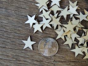 img 1 attached to 🌟 50 Small .75 inch Size Wood Stars 3/4 inch: Versatile and Decorative Craft Stars