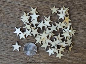 img 2 attached to 🌟 50 Small .75 inch Size Wood Stars 3/4 inch: Versatile and Decorative Craft Stars