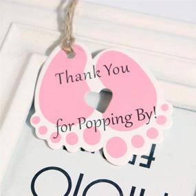 img 3 attached to 50Pcs Thank You For Coming Baby Shower Tags With String