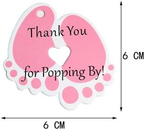 img 2 attached to 50Pcs Thank You For Coming Baby Shower Tags With String