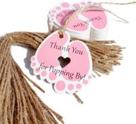 50pcs thank you for coming baby shower tags with string logo
