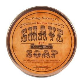 img 4 attached to 🌿 Organic Tea Tree African Black Shave Soap (4oz)