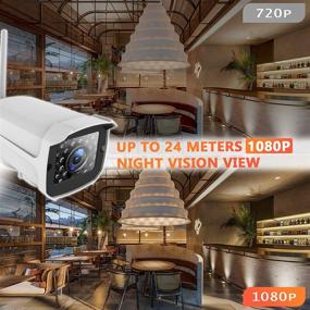 img 1 attached to 📷 1080P WiFi Outdoor Security Camera Surveillance Cameras with Two-Way Audio - IP Camera, IP66 Waterproof, Night Vision, Motion Detection, Activity Alert, Deterrent Alarm - iOS, Android Compatible