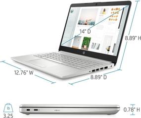 img 1 attached to 💻 High-Performance HP 14-inch FHD Laptop, Intel Quad-Core Pentium Silver N5000 up to 2.7Ghz, 4GB DDR4, 64GB eMMC SSD, Office 365 Personal-1yr, Windows 10 S, Expandable up to 256GB with Micro SD for Additional Storage