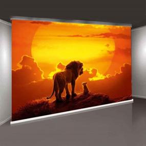 img 2 attached to 🦁 LELEZ 7X5FT Cartoon Lion King Backdrop: Forest Jungle Safari Sunset Dusk Background for Photography, Baby Shower, Child Kids Birthday Party, Photo Booth - TVV011