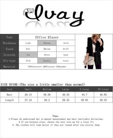 img 1 attached to Ivay Womens Casual Blazers: Chic Lightweight Open Front Long Sleeve Work Office Blazer Jacket