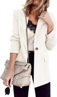 ivay womens casual blazers: chic lightweight open front long sleeve work office blazer jacket logo
