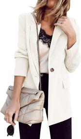 img 4 attached to Ivay Womens Casual Blazers: Chic Lightweight Open Front Long Sleeve Work Office Blazer Jacket