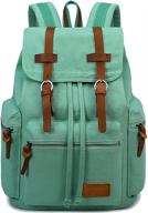 🎒 bluboon vintage leather backpack - ideal rucksack for casual daypacks logo