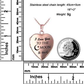 img 3 attached to YOUFENG Necklace Pictures Engraved Lockets