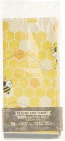 img 3 attached to Bumblebee Baby Plastic Tablecloth: Vibrant Multi-Color Design in 54"x102" – Creative Converting