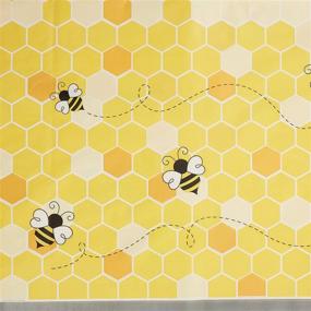 img 1 attached to Bumblebee Baby Plastic Tablecloth: Vibrant Multi-Color Design in 54"x102" – Creative Converting