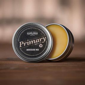 img 1 attached to 🧔 Men's Medium-Hold Moustache Wax - Primary Moustache Styling Wax with All-Natural Ingredients - 1 Oz. Crushproof Stainless Steel Tin