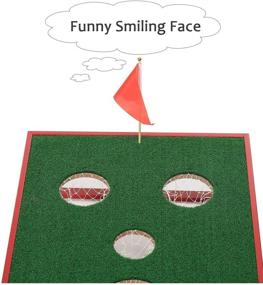 img 3 attached to SPRAWL Golf Cornhole Set - Ultimate Indoor/Outdoor Chipping Game - Golf Chip Shot Yard Game with Hitting Mat for Tailgate, Party, Office, Backyard - 2 x 3 FT