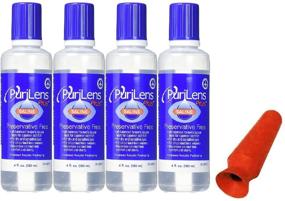 img 1 attached to 👁️ Convenient Purilens Plus Saline and Scleral Cup Large Contact Lens Handler Bundle (Colors Vary) - Effortless Lens Care