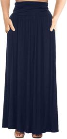 img 4 attached to 👗 Stylish and Functional: Allegrace Women's Shirring Pleated Pockets Skirts for a Fashionable Wardrobe!