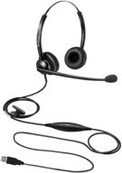 usb headset with noise canceling microphone logo