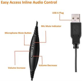img 1 attached to USB Headset With Noise Canceling Microphone