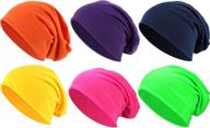 🎩 outus 6 pieces thin knit slouchy beanies cap: stylish chemo sleep cap and dwarf hat for women and men logo