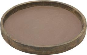 img 2 attached to Stonebriar Rustic Natural Wood and Metal Candle Holder Tray: A Stunning Addition to Your Coffee Table and Dining Table Décor, Brown, Size Large