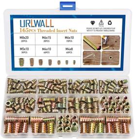 img 4 attached to 🔩 URLWALL 165PCS Threaded Inserts Nuts: Wood Insert Assortment Tool Kit for Furniture Screw-in Nut Wood Inserts Metric Bolt Fastener