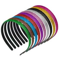 🌈✨ sparkly glitter headbands for girls - vibrant colors, 10 pcs per pack, adecco llc logo