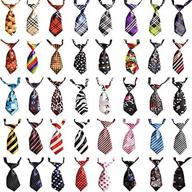 🐶 versatile and stylish: nicecode 40pcs colorful dog neckties - adjustable pet necktie collar for dogs and cats logo