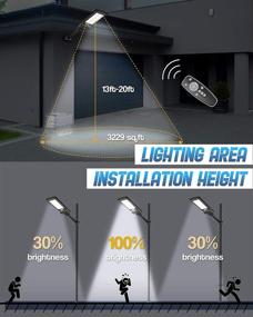 img 1 attached to 🌞 High-performance 200W Solar Panel Street Light - Motion Sensor Activated Dusk to Dawn Solar Pole Lights with Remote Control - IP65 Waterproof and Energy-efficient Outdoor Solar Street Light, KH-YT200-2