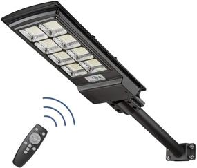 img 4 attached to 🌞 High-performance 200W Solar Panel Street Light - Motion Sensor Activated Dusk to Dawn Solar Pole Lights with Remote Control - IP65 Waterproof and Energy-efficient Outdoor Solar Street Light, KH-YT200-2