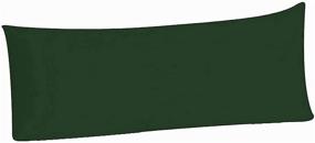 img 4 attached to 🌿 ComfyCozy 20x54 Body Pillowcase - 100% Brushed Microfiber, Envelope Closure, Green