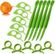 15-pack orange peeler tools - easy citrus peel cutter plastic slicer - lemon peeler opener & remover set - kitchen accessory knife for fruit & vegetable - cooking tool & gadget logo