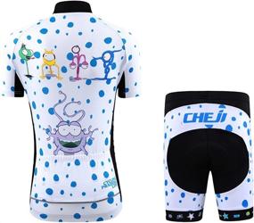 img 3 attached to 🚴 Premium Big Girls 3D Padded Cycling Jersey Set with Short Sleeves and Shorts