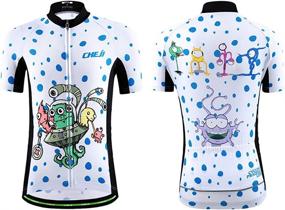 img 2 attached to 🚴 Premium Big Girls 3D Padded Cycling Jersey Set with Short Sleeves and Shorts