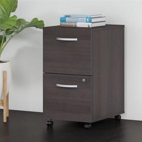 img 3 attached to Bush Business Furniture Studio C 2 Drawer Mobile File Cabinet in Storm Gray: Organize Your Workspace with Style and Mobility