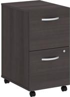 bush business furniture studio c 2 drawer mobile file cabinet in storm gray: organize your workspace with style and mobility logo