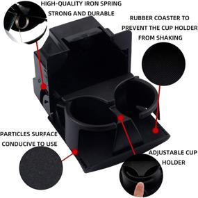 img 2 attached to 🔧 Черный держатель для стакана для Nissan Titan 2004-2015 - Совместим с задней центральной консолью Dasbecan, заменяет # 96967-9FD0B.