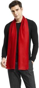 img 4 attached to Luxurious Winter Cashmere Fashion Formal Scarves: Style and Warmth Combined!