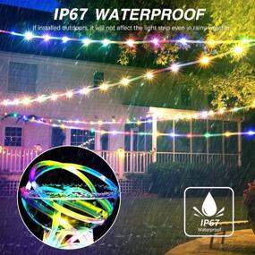 img 2 attached to 66ft LED Outdoor Rope Lights - Waterproof, 200 LEDs, 🌈 16 Color Changing - Ideal for Bedroom, Christmas, Wedding, Party Decor