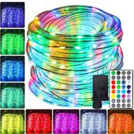 66ft led outdoor rope lights - waterproof, 200 leds, 🌈 16 color changing - ideal for bedroom, christmas, wedding, party decor logo