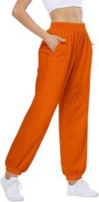 img 4 attached to 👖 CYiNu Women's High Waisted Sweatpants Joggers with Pockets - Fall Winter Workout, Yoga, and Casual Pants