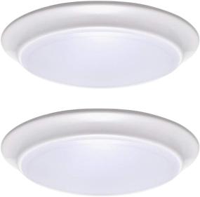 img 4 attached to LIT-PaTH LED Flush Mount Ceiling Light Fixture, Dimmable 7 Inch 11.5W 900 Lumen, Aluminum Housing Plus PC Cover, ETL Qualified (5000K, 2-Pack)