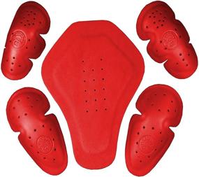 img 4 attached to Enhanced Protection: 5PC Triple Density Removable Armor Set for Red Motorcycle Street Biker Jackets