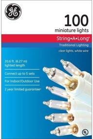 img 2 attached to 🎄 Clear Mini String Lights, 100-inch, White Wire - Ideal for Christmas Decorations +